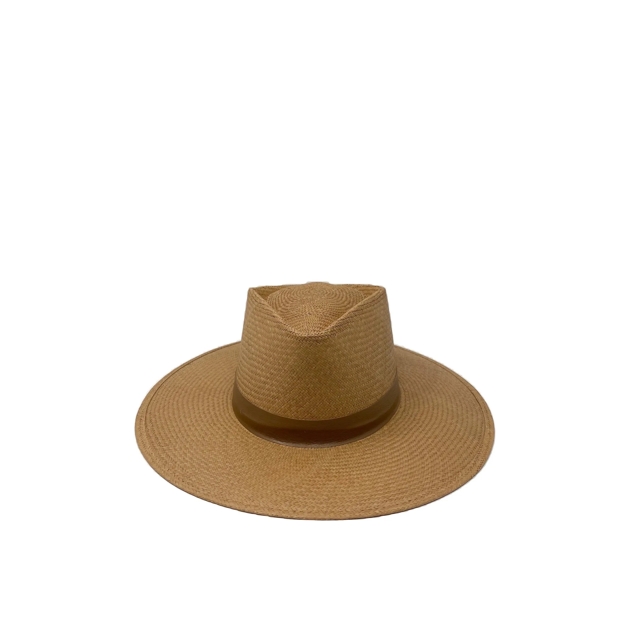 PALOMA PANAMA STRAW FEDORA LATTE