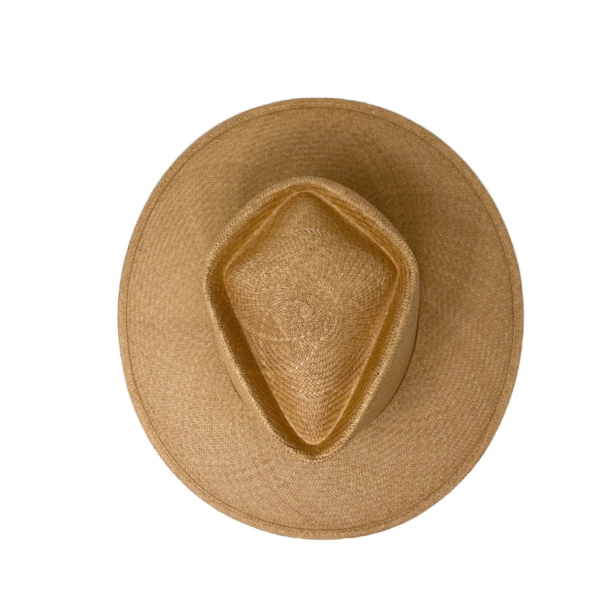 PALOMA PANAMA STRAW FEDORA LATTE