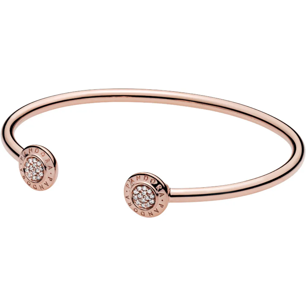 Pandora Rose Signature Open Bangle W Cz