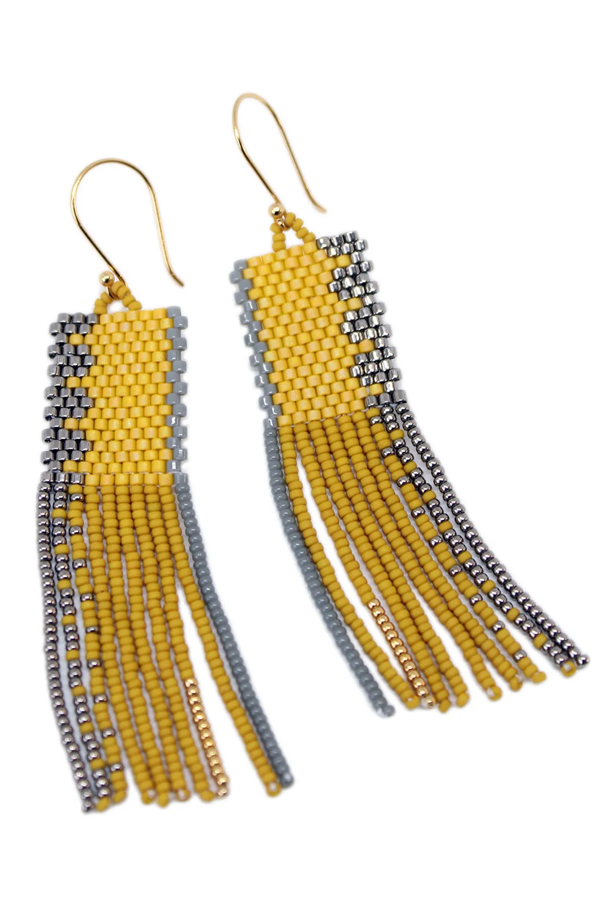 PAOLA BEADED FRINGE EARRINGS BY BLUMA PROJECT