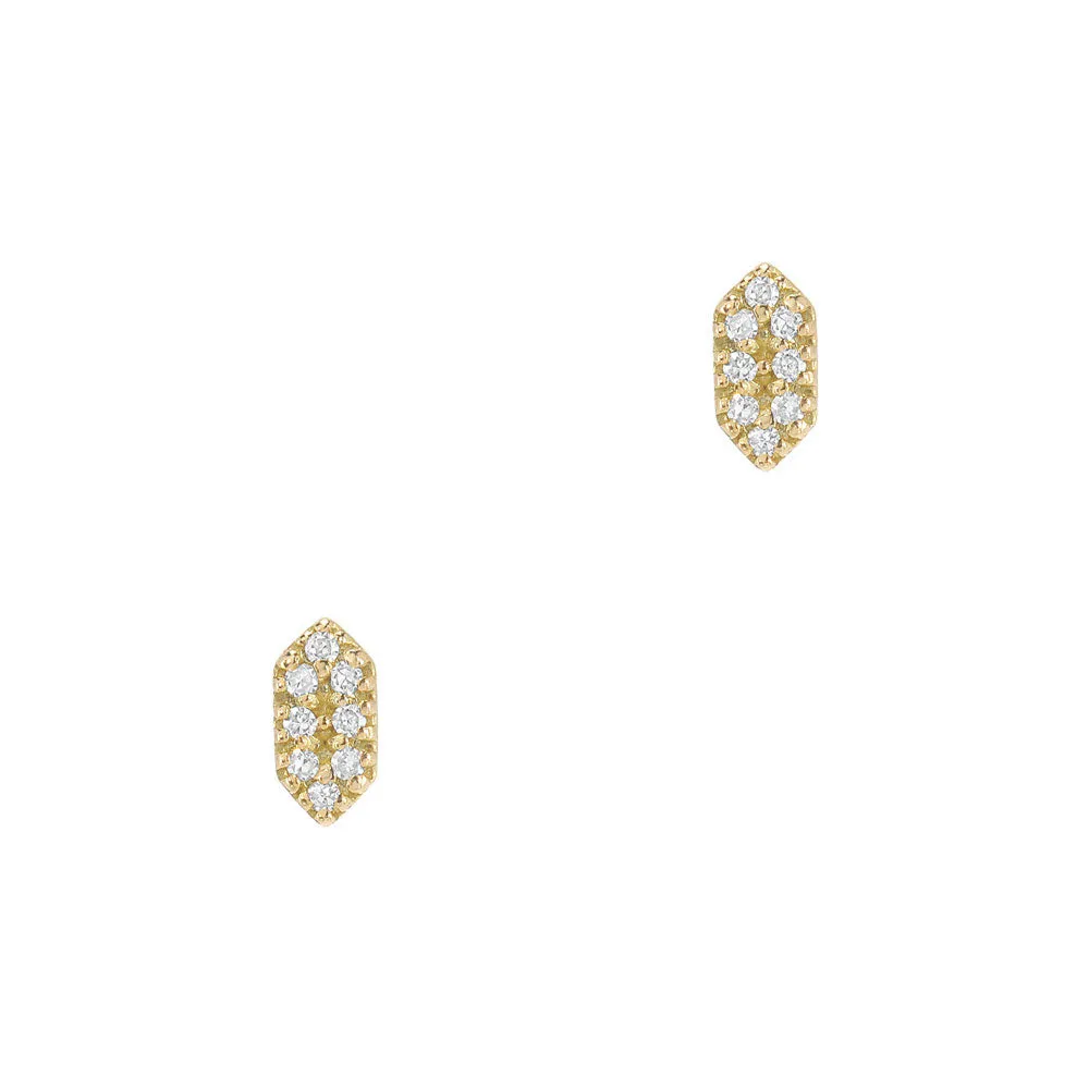 Petite Capsule Diamond Post Earrings