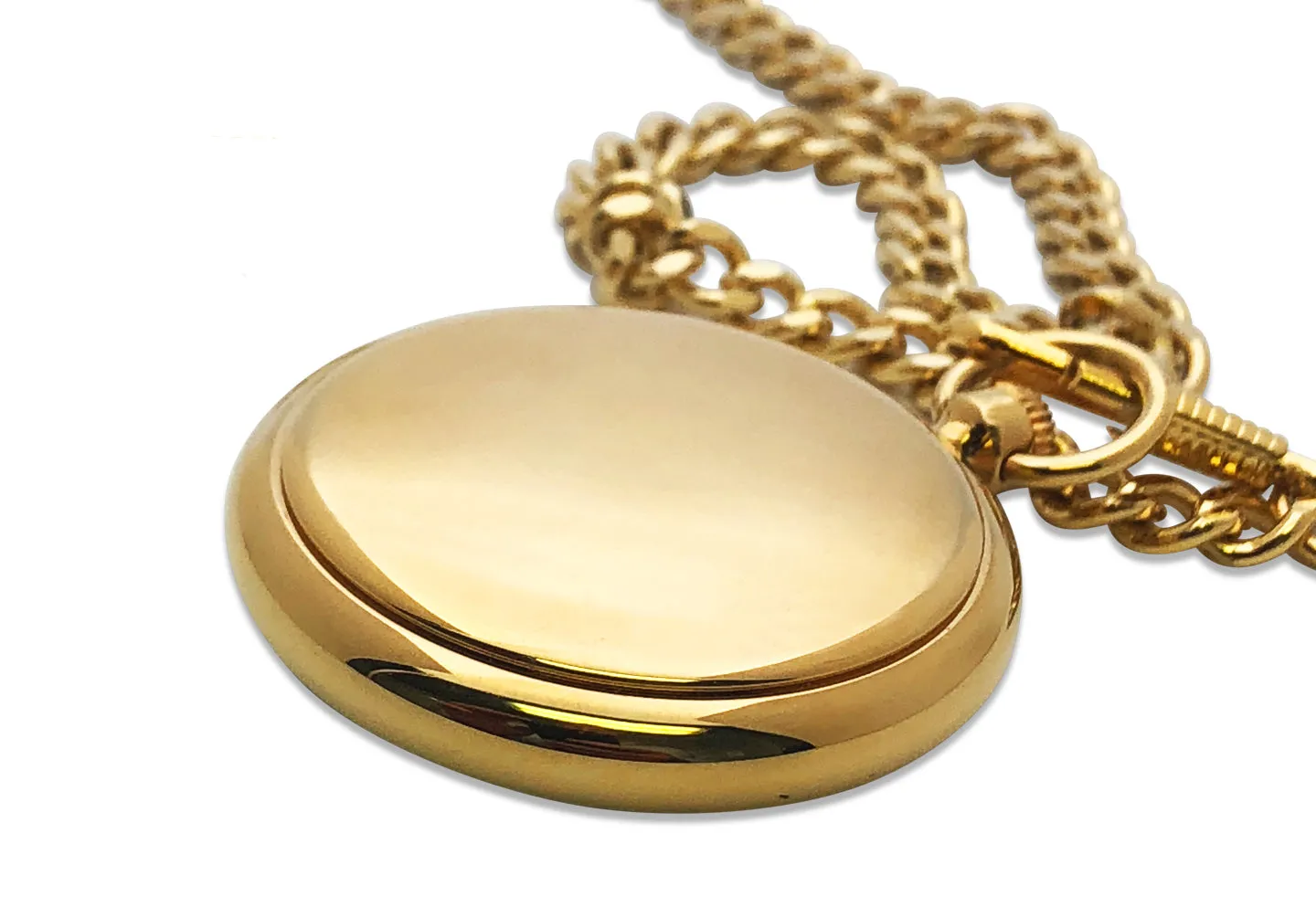 Peugeot Men's 14Kt Gold Plated Vintage Pocket Watch with Chain