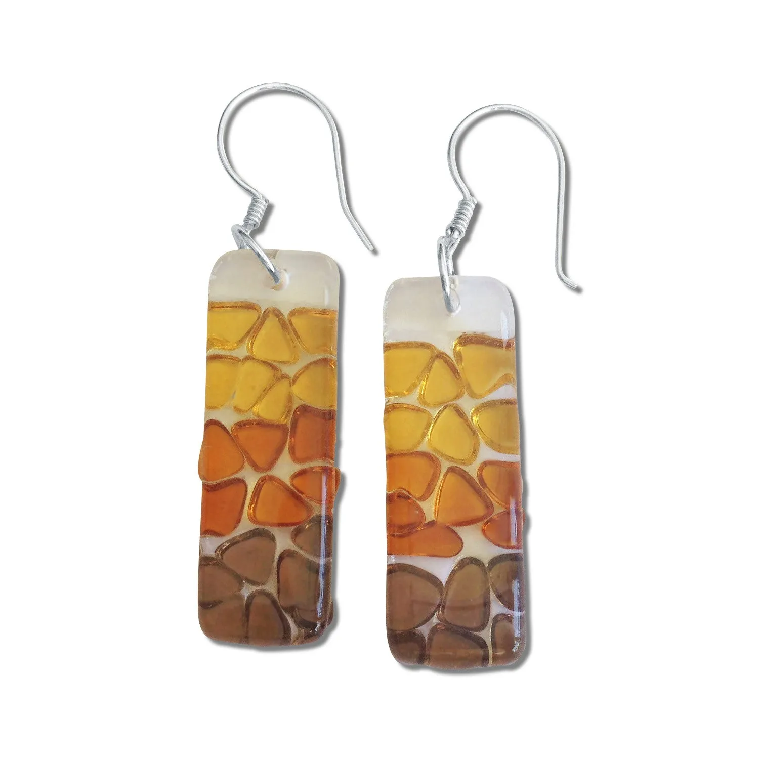 Picado Glass Earrings - Cherry