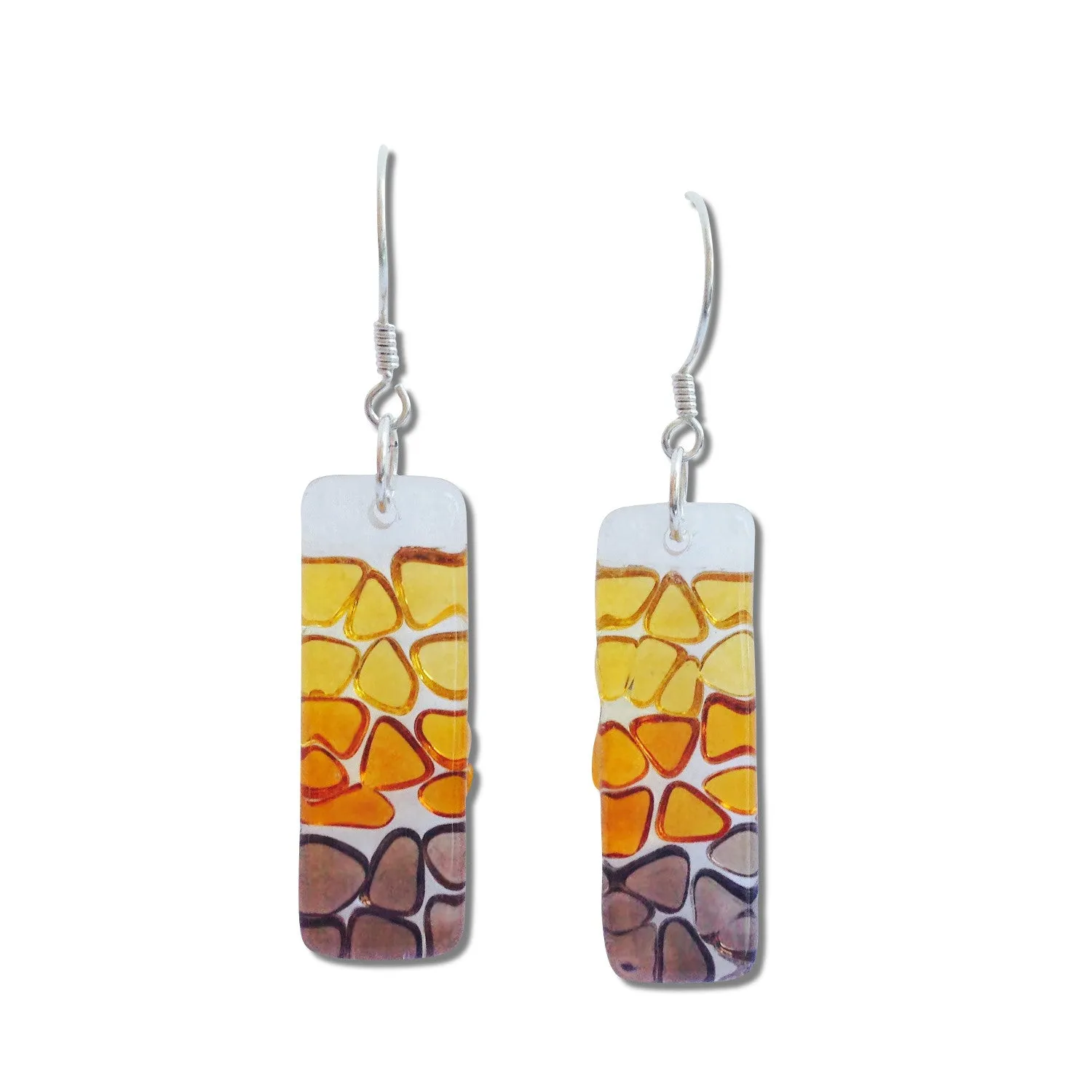 Picado Glass Earrings - Cherry