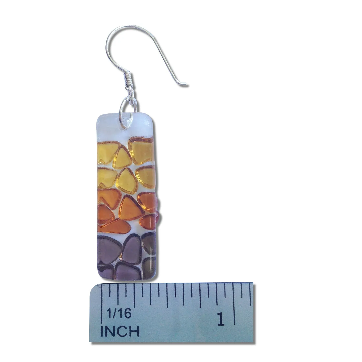 Picado Glass Earrings - Purple