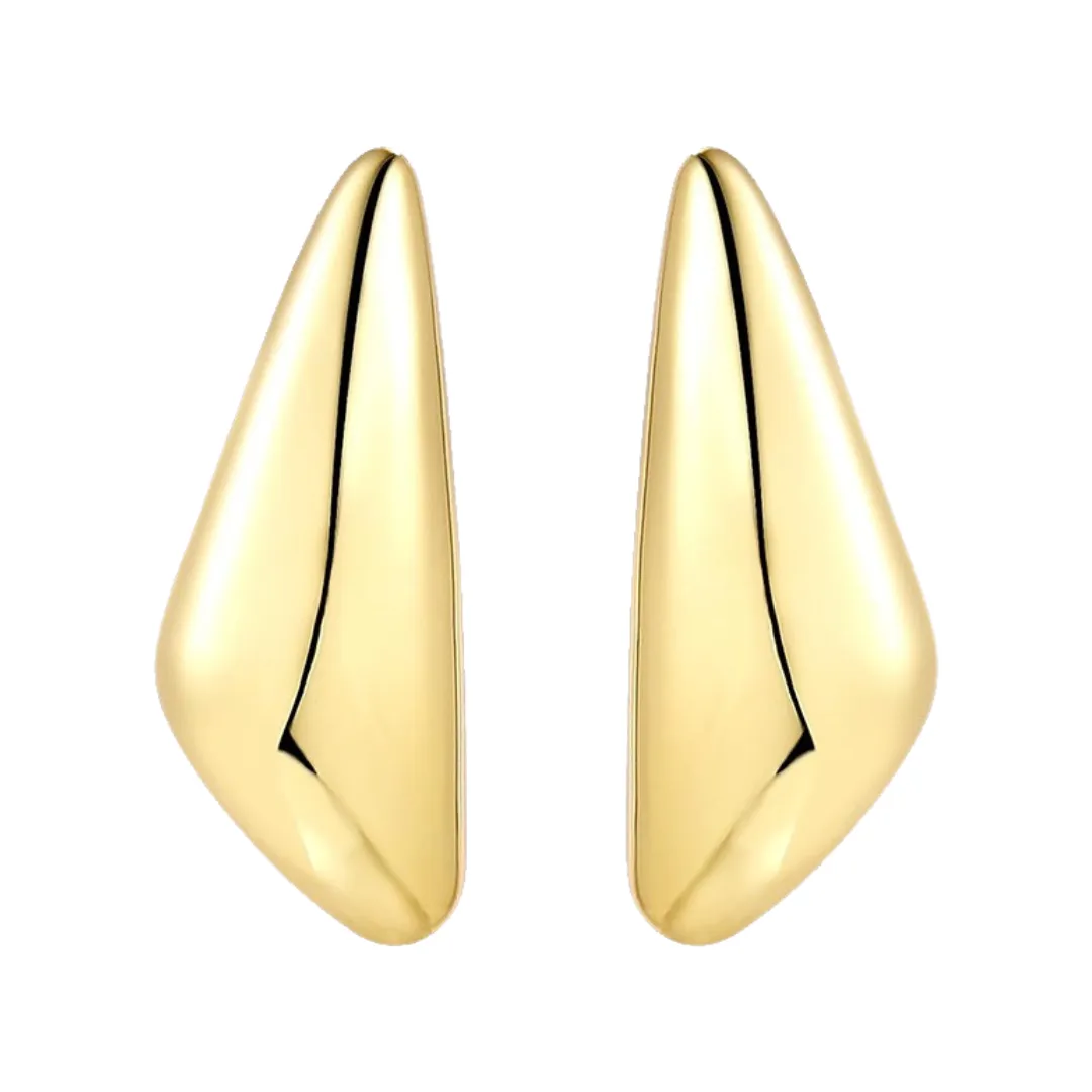 Pre Order:  Light Sensitive Surface Melon Seed Alloy Earrings