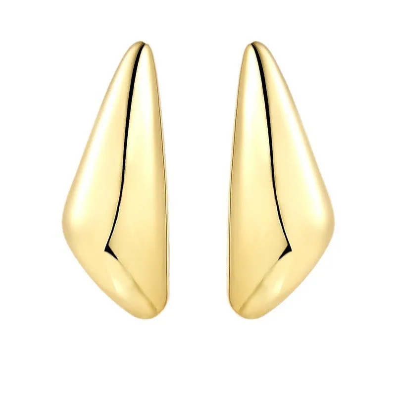 Pre Order:  Light Sensitive Surface Melon Seed Alloy Earrings