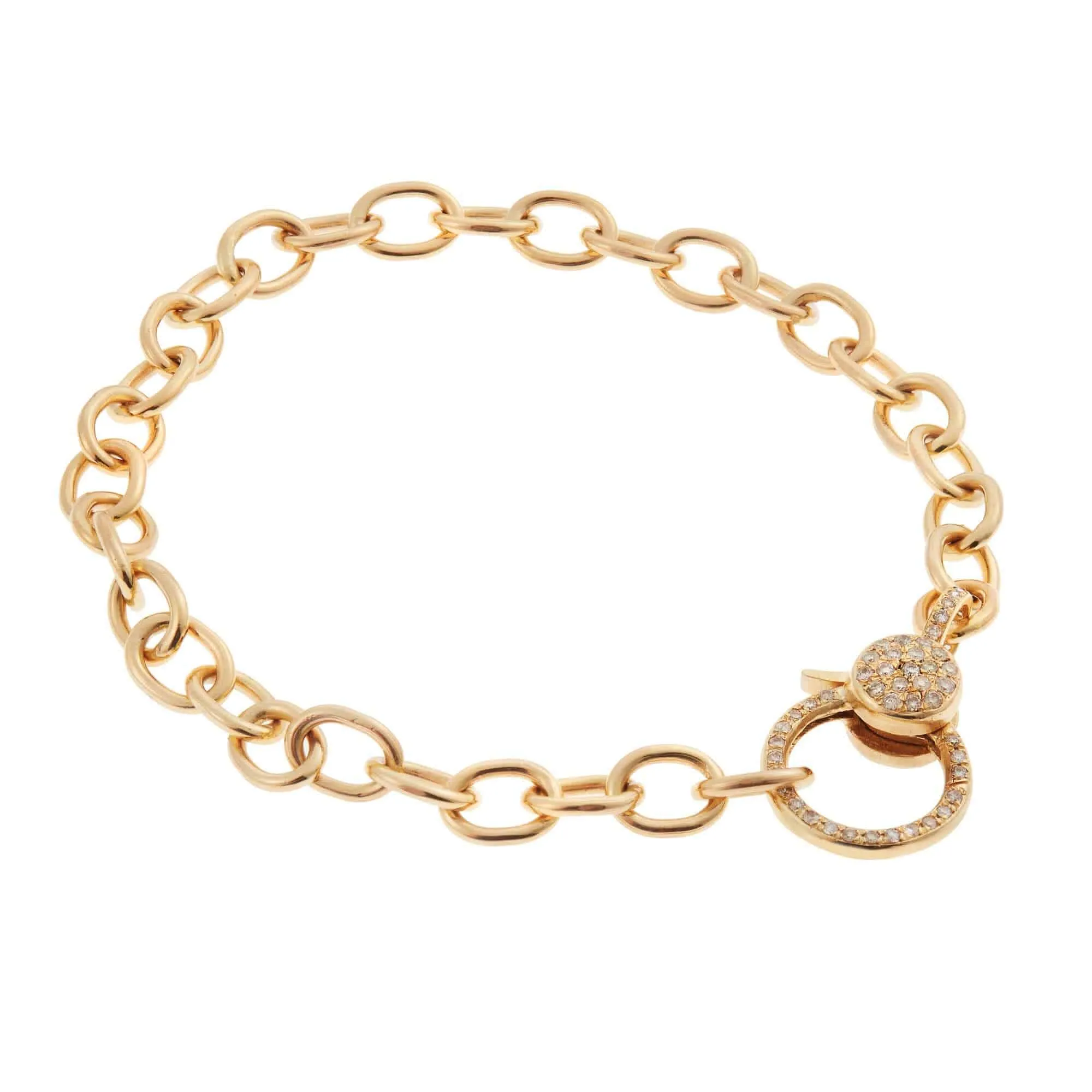 Protection Key Diamond Lock Chain Bracelet