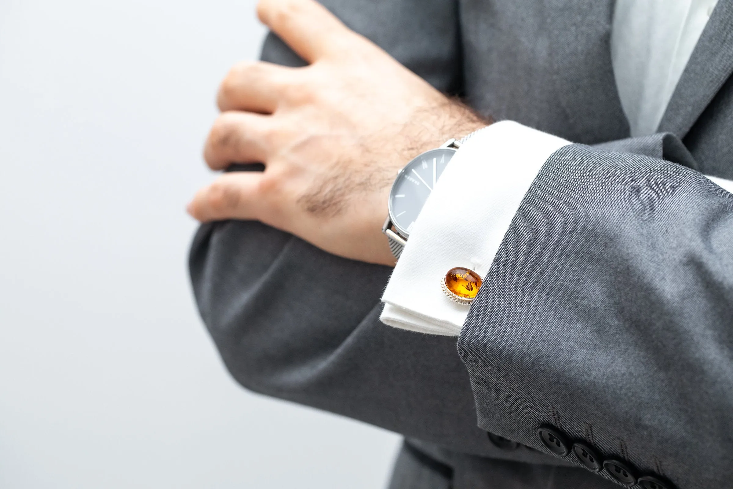 Quintessence Statement Amber Cufflinks