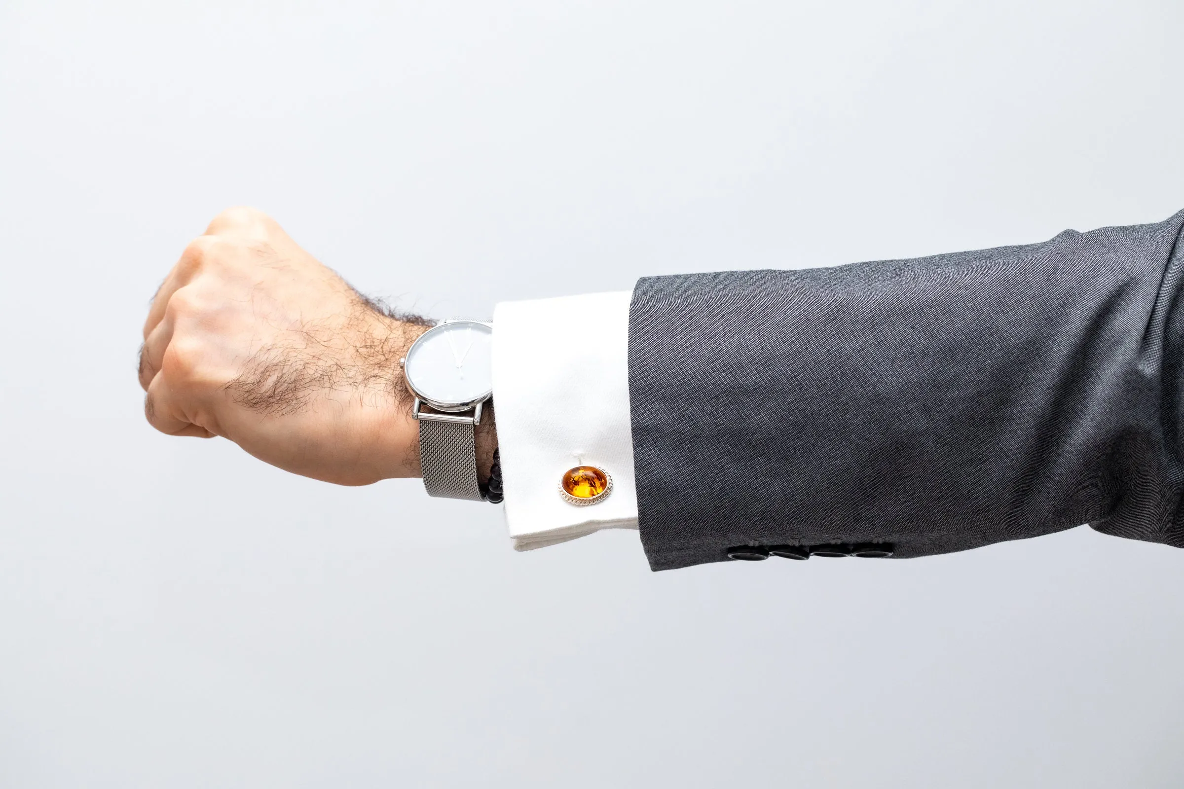 Quintessence Statement Amber Cufflinks