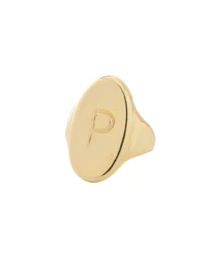 "P" Signet Statement Ring - RFK45BGMTL