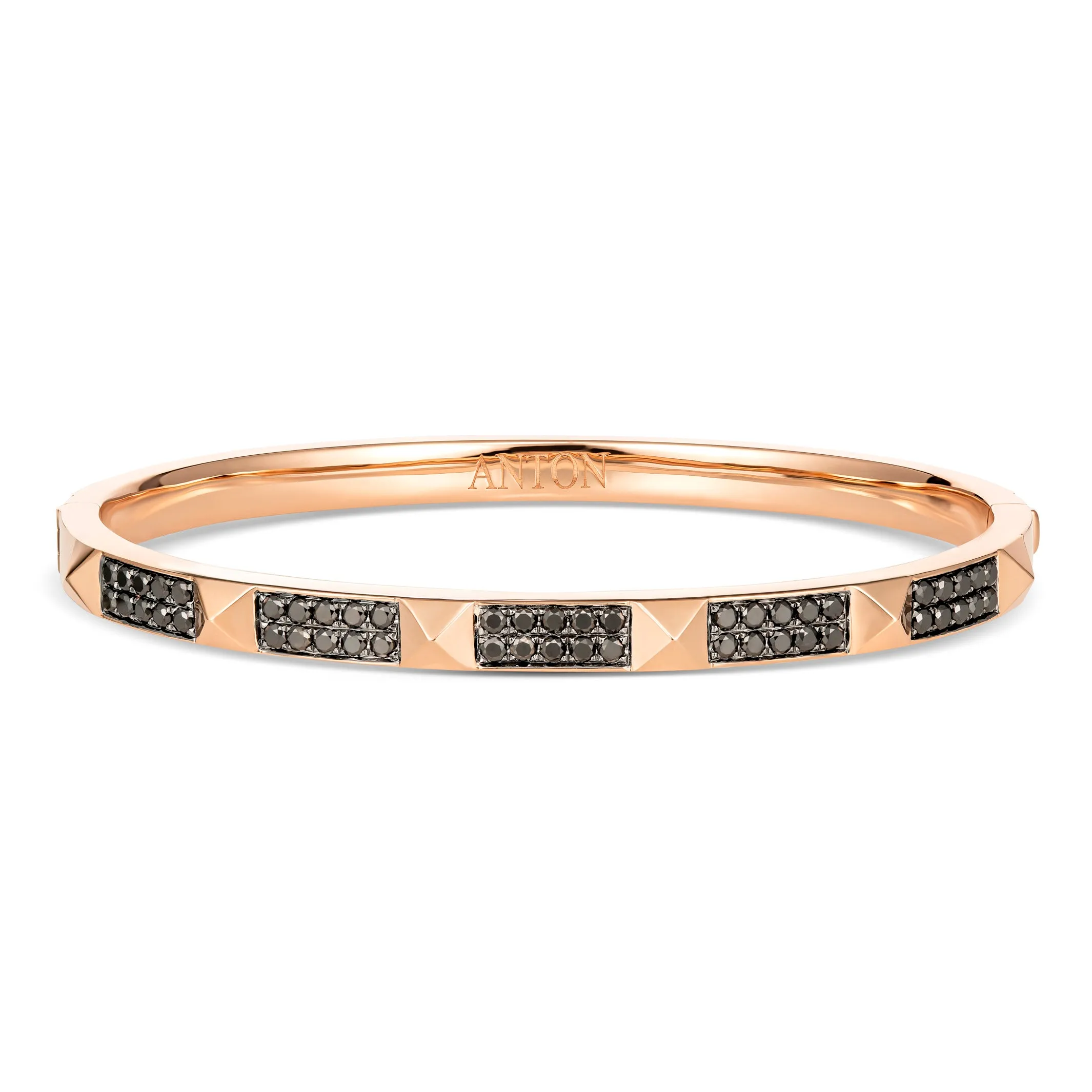 R.08® Deux Black Diamond Bangle | White Gold