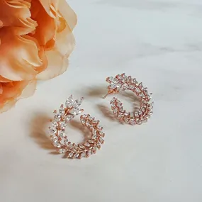 ROSA Crystal Earrings (18K Rose Gold, 14K Gold & Silver)