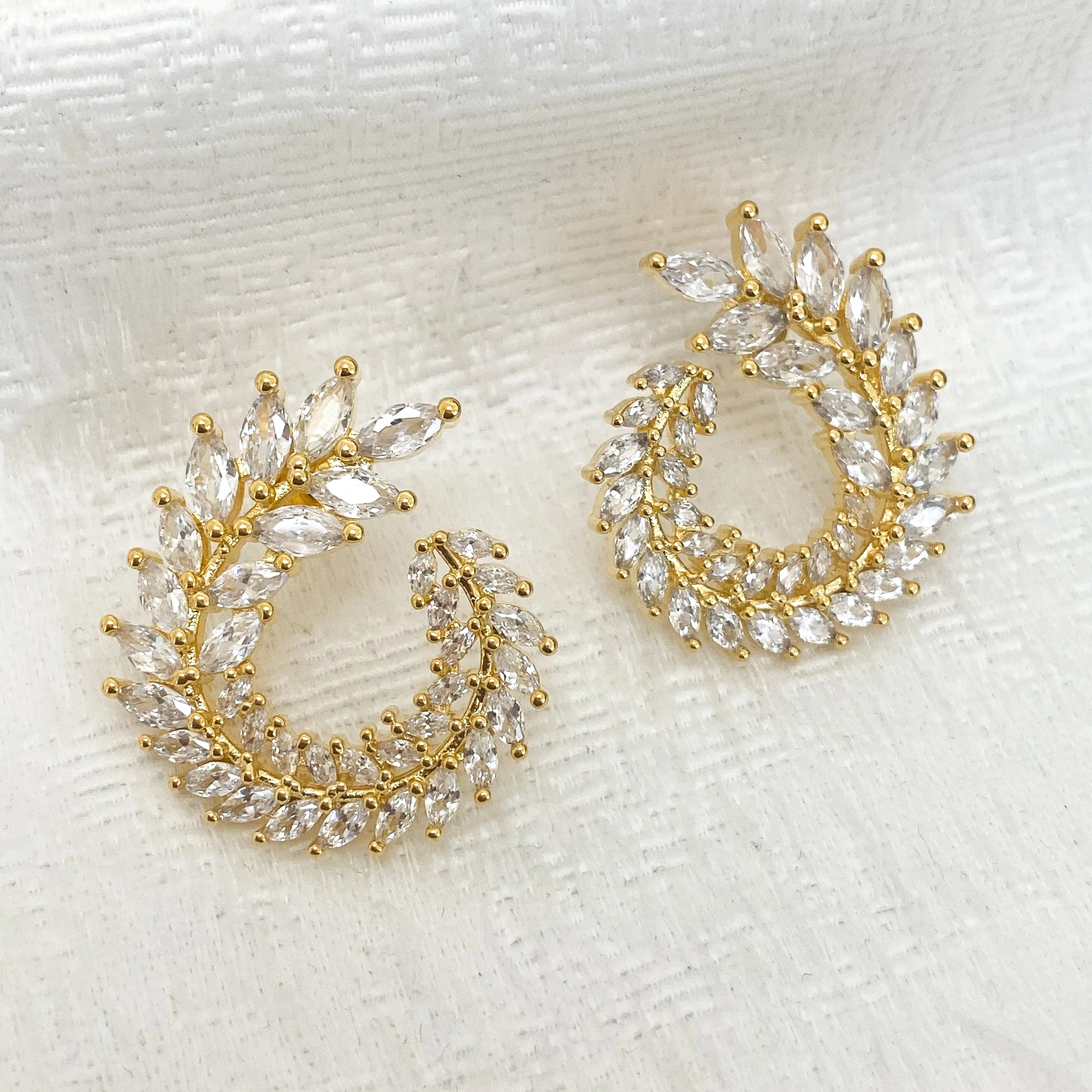 ROSA Crystal Earrings (18K Rose Gold, 14K Gold & Silver)