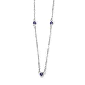 ROUND AMETHYST TRIO NECKLACE