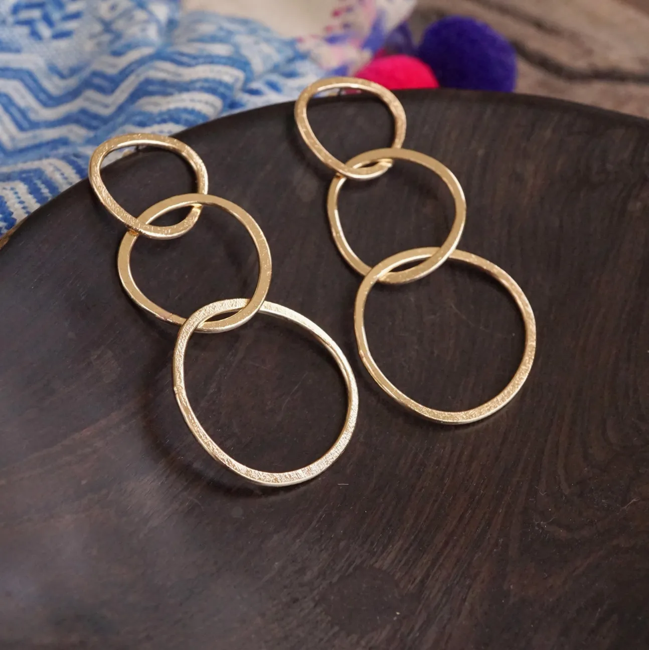 Round & Round Golden Boho Hoop Earrings