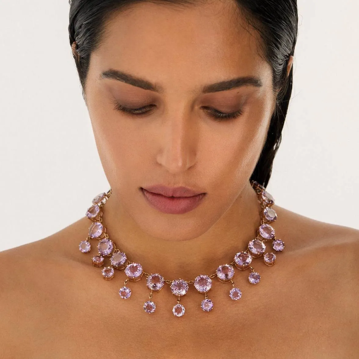 Royal Necklace Pink Amethyst