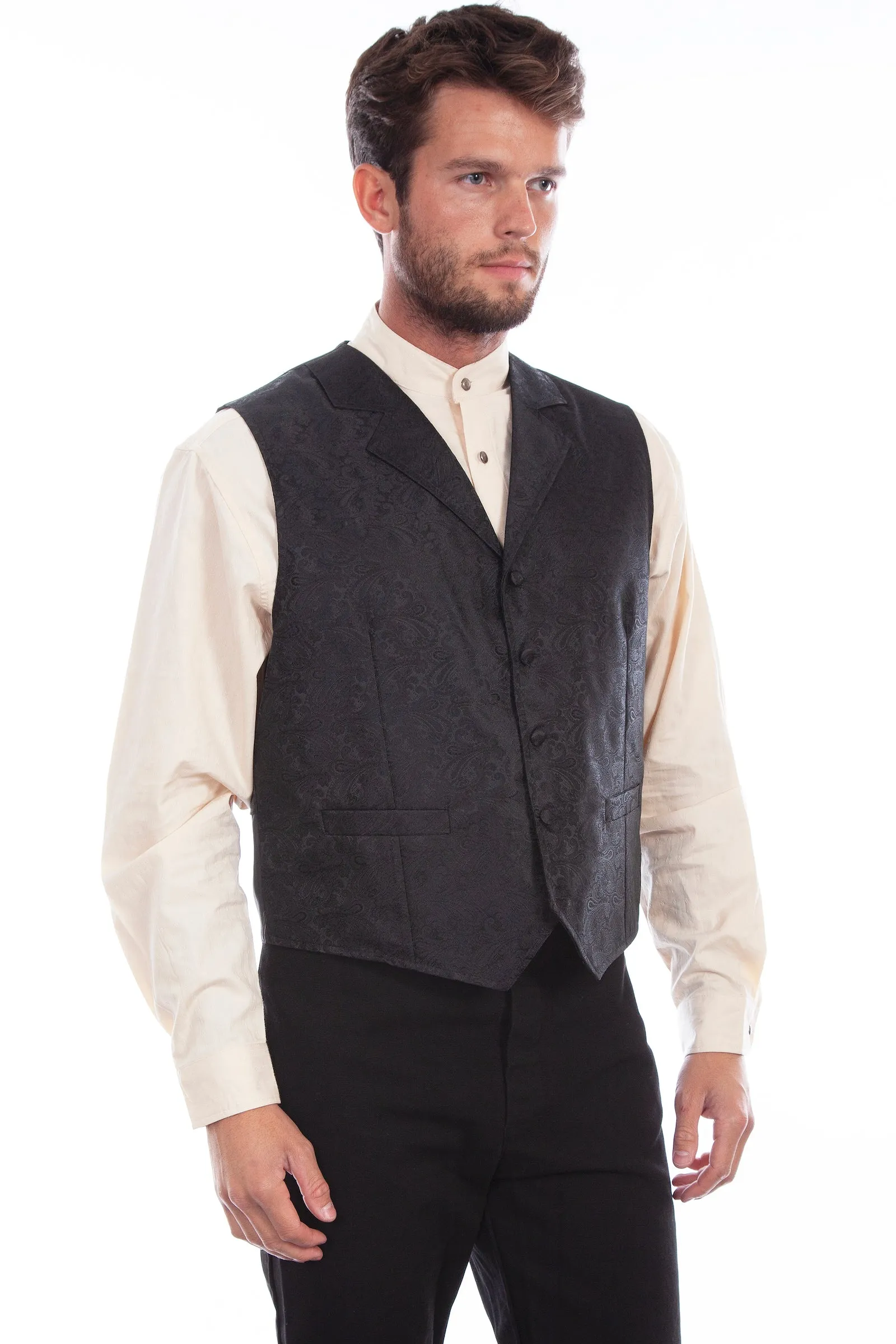 Scully® Men's Rangewear Paisley Button Front Western Vest