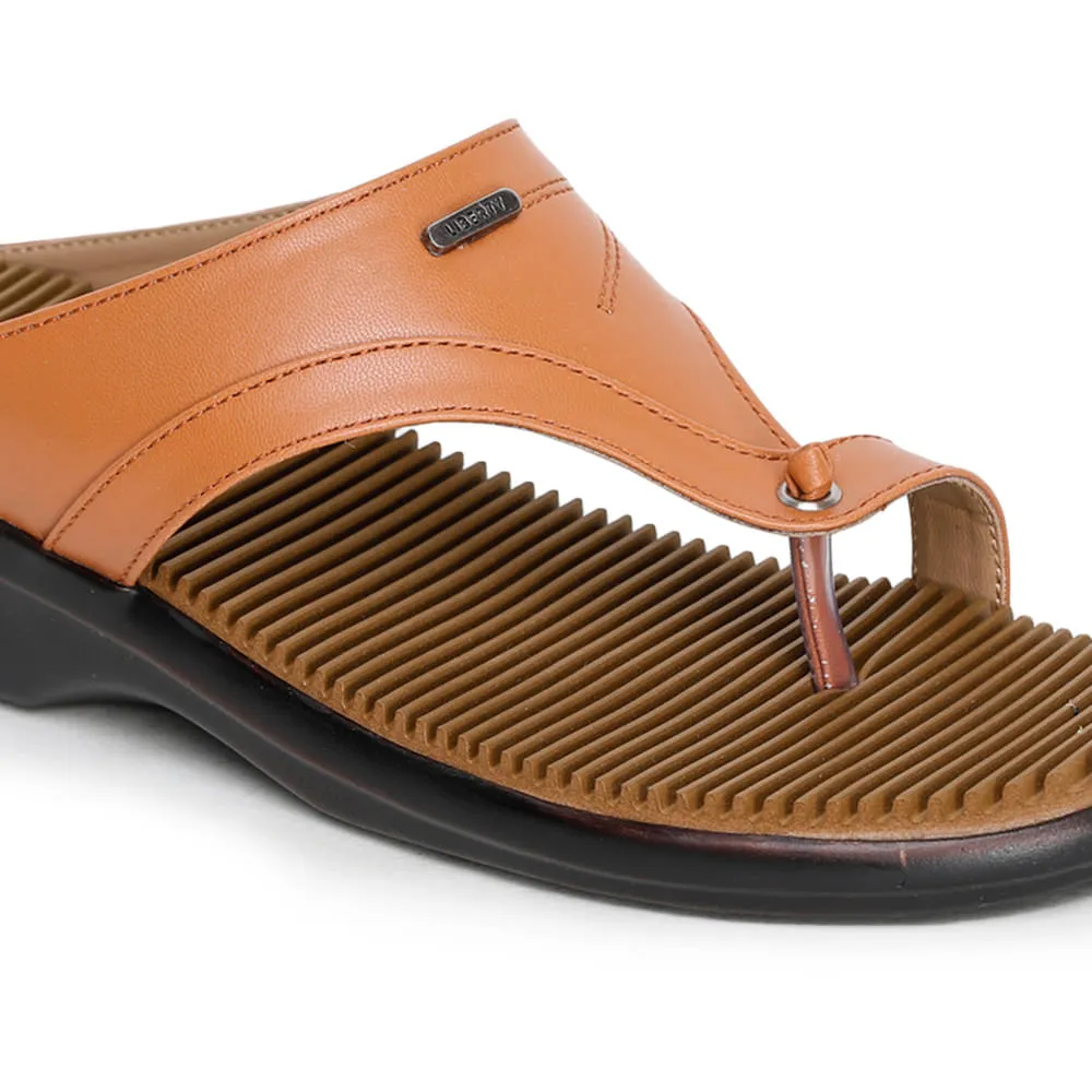 Senorita Fashion (Tan) Thong Sandals For Women D1-52 By Liberty