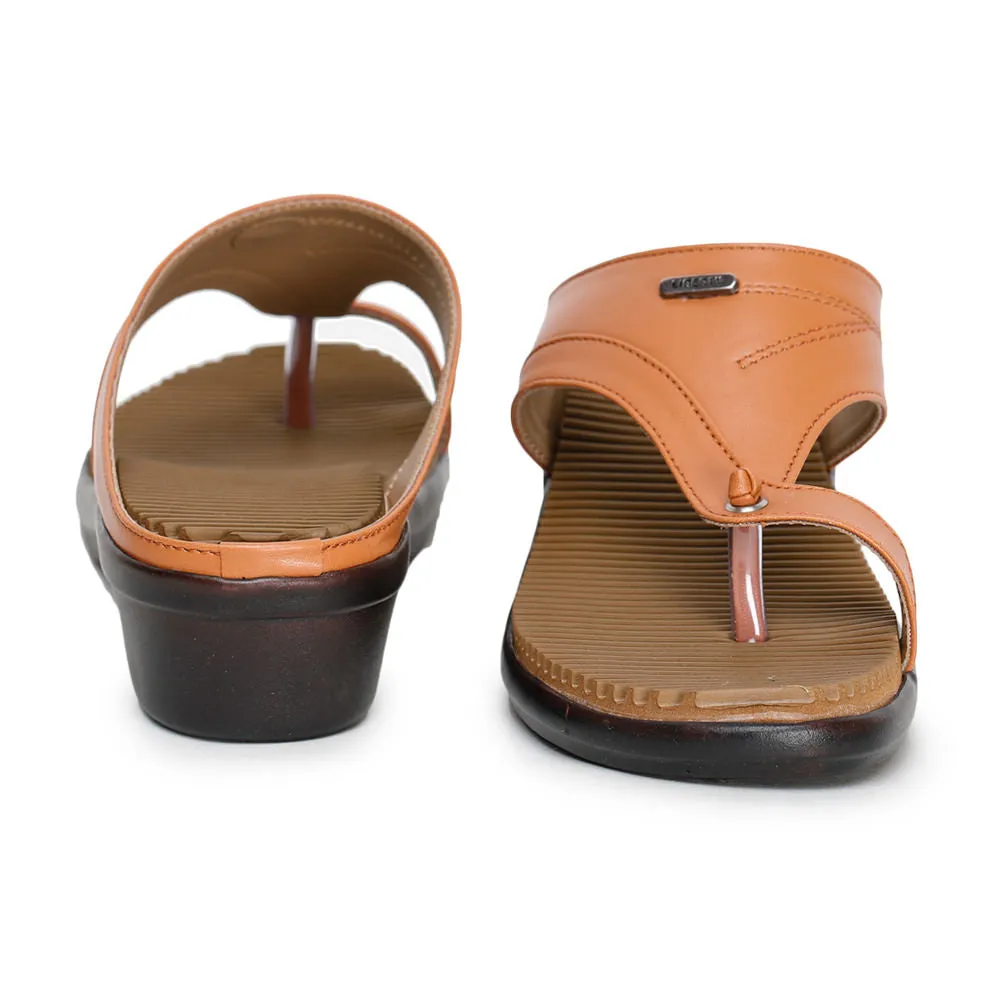 Senorita Fashion (Tan) Thong Sandals For Women D1-52 By Liberty