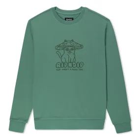 Shroom Cat Crewneck Sweater (Pine)