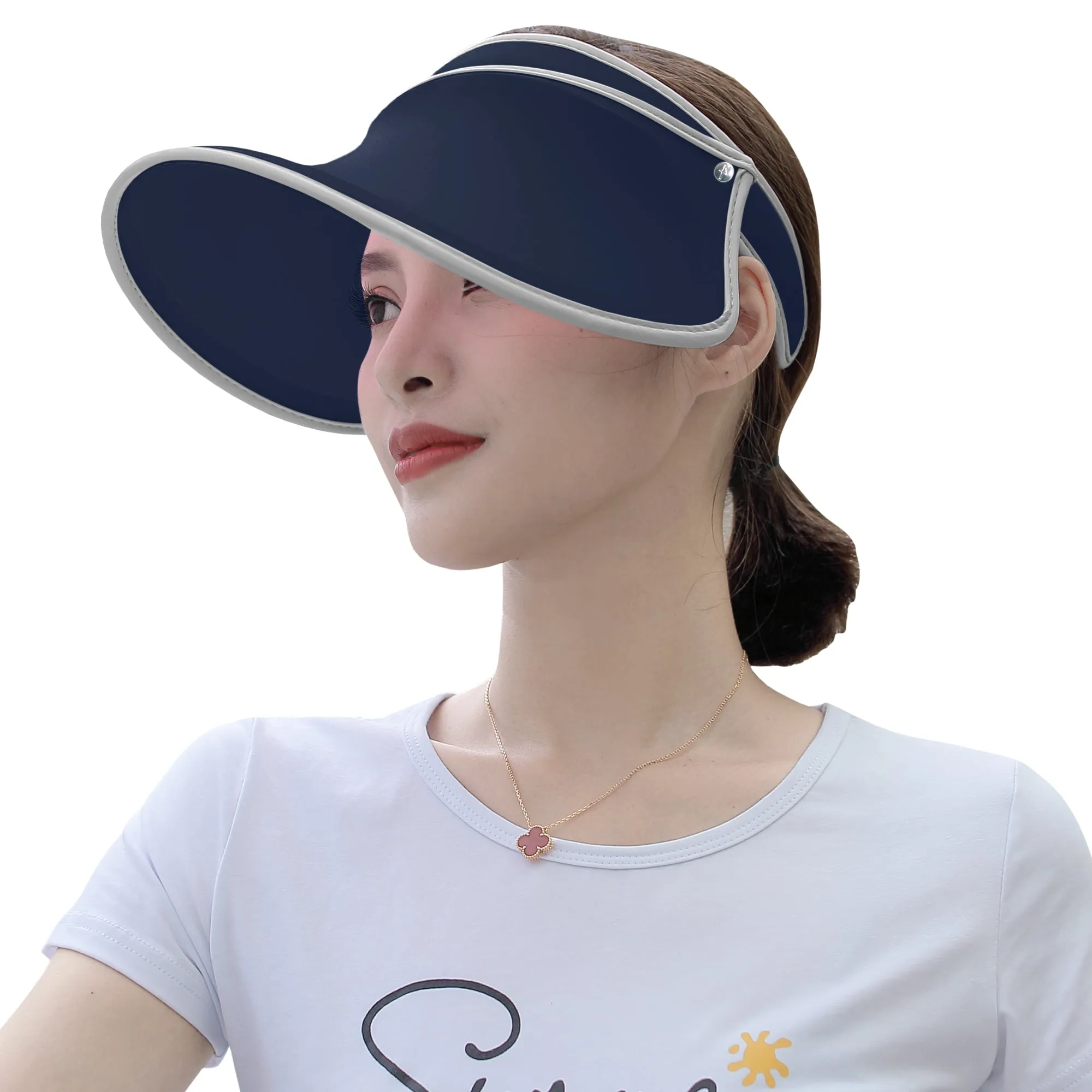 Sidiou Group Anniou Women UPF 50 Sun Hat Summer Visor Sun Cover Hat UV Protection Cap Beach Cap Long Brim Cap