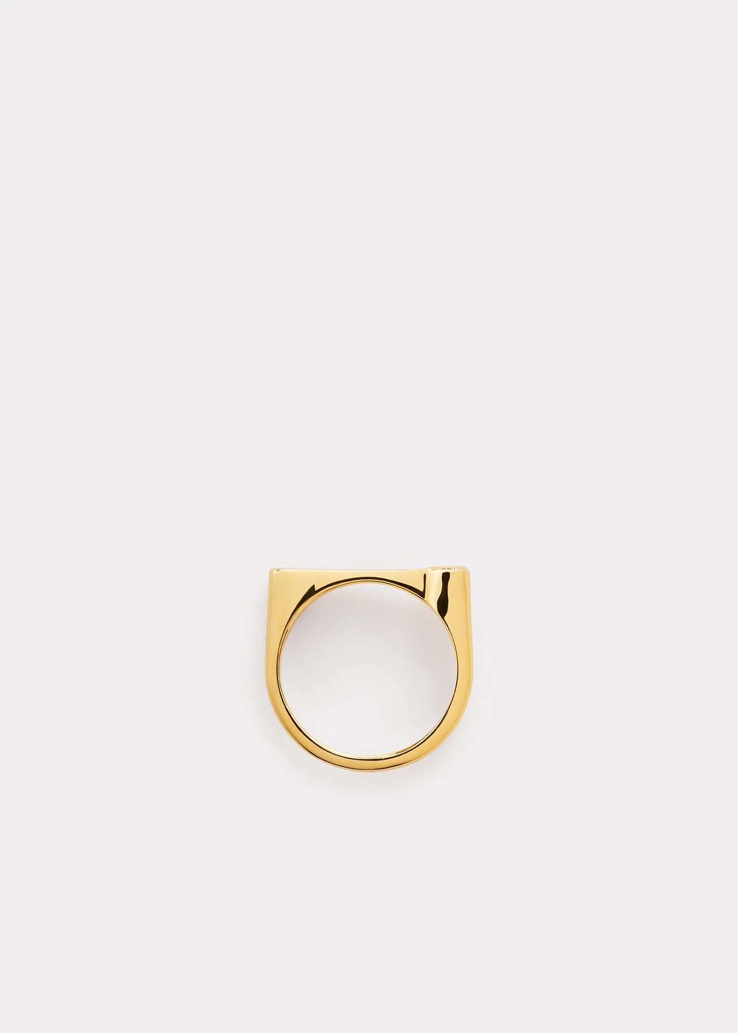 Signet diamond midi ring 18kt gold