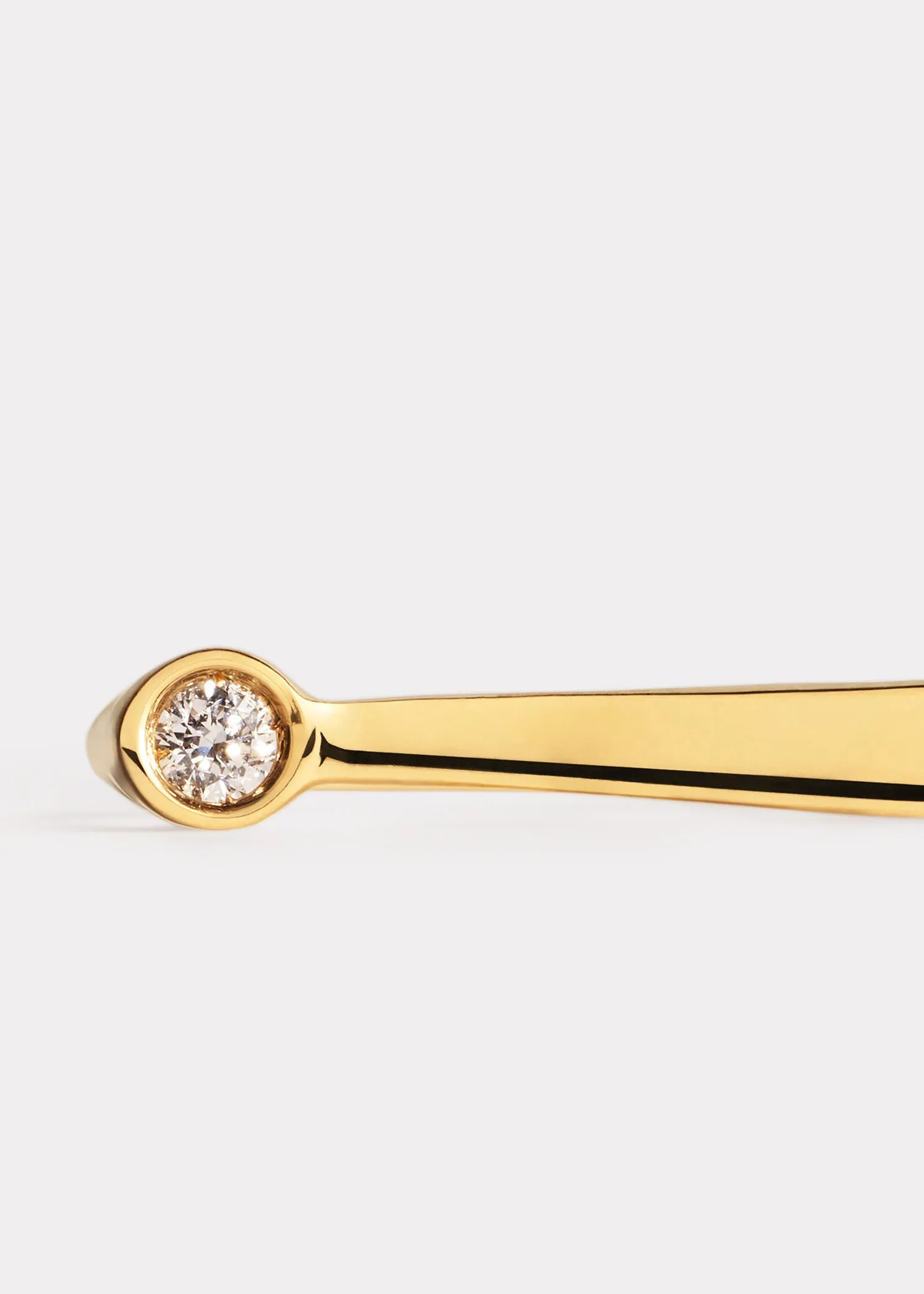 Signet diamond midi ring 18kt gold