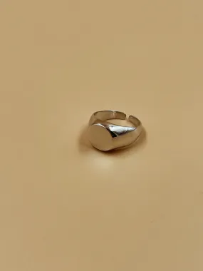 Signet Ring in Silver Tone