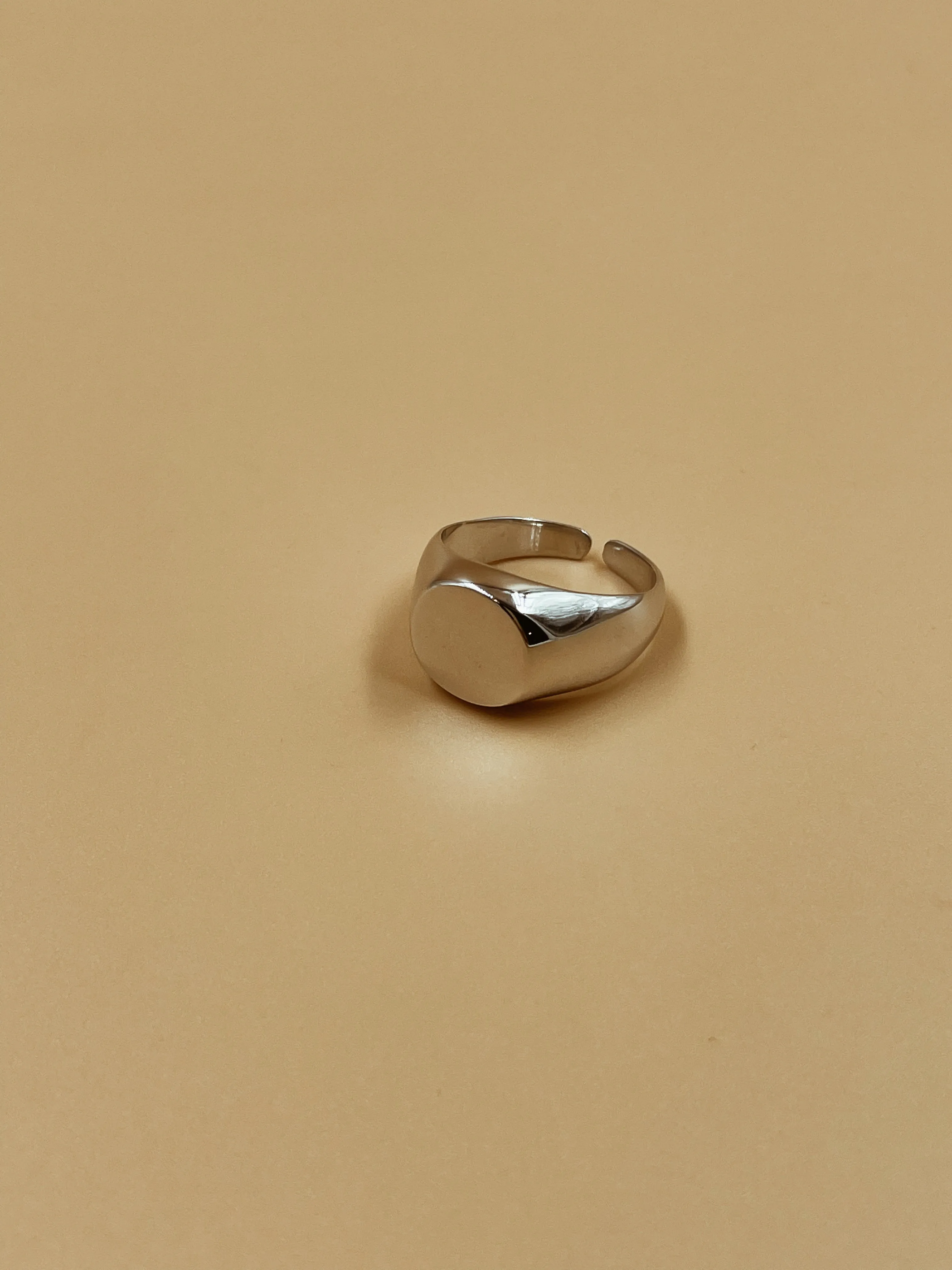 Signet Ring in Silver Tone