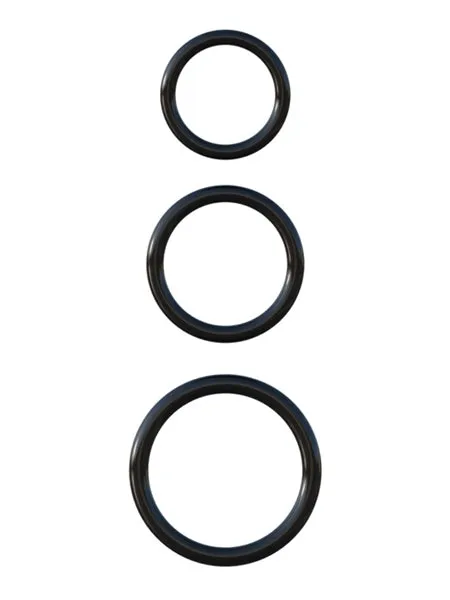 Silicone 3-Ring Stamina Cock Ring Set Fantasy C-Ringz