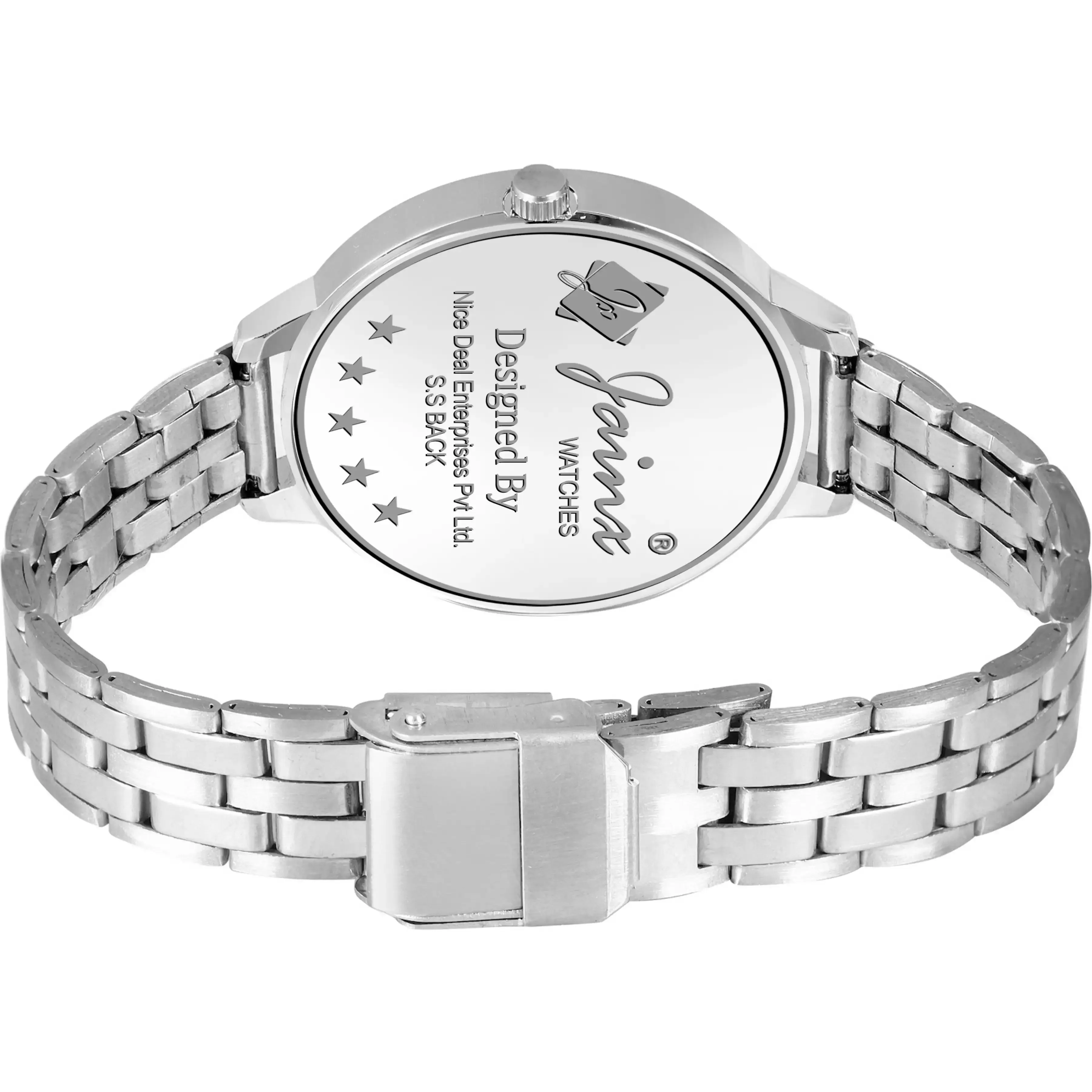 Silver Chain Green Dial Analog Wrist Watch For Women - JW8572