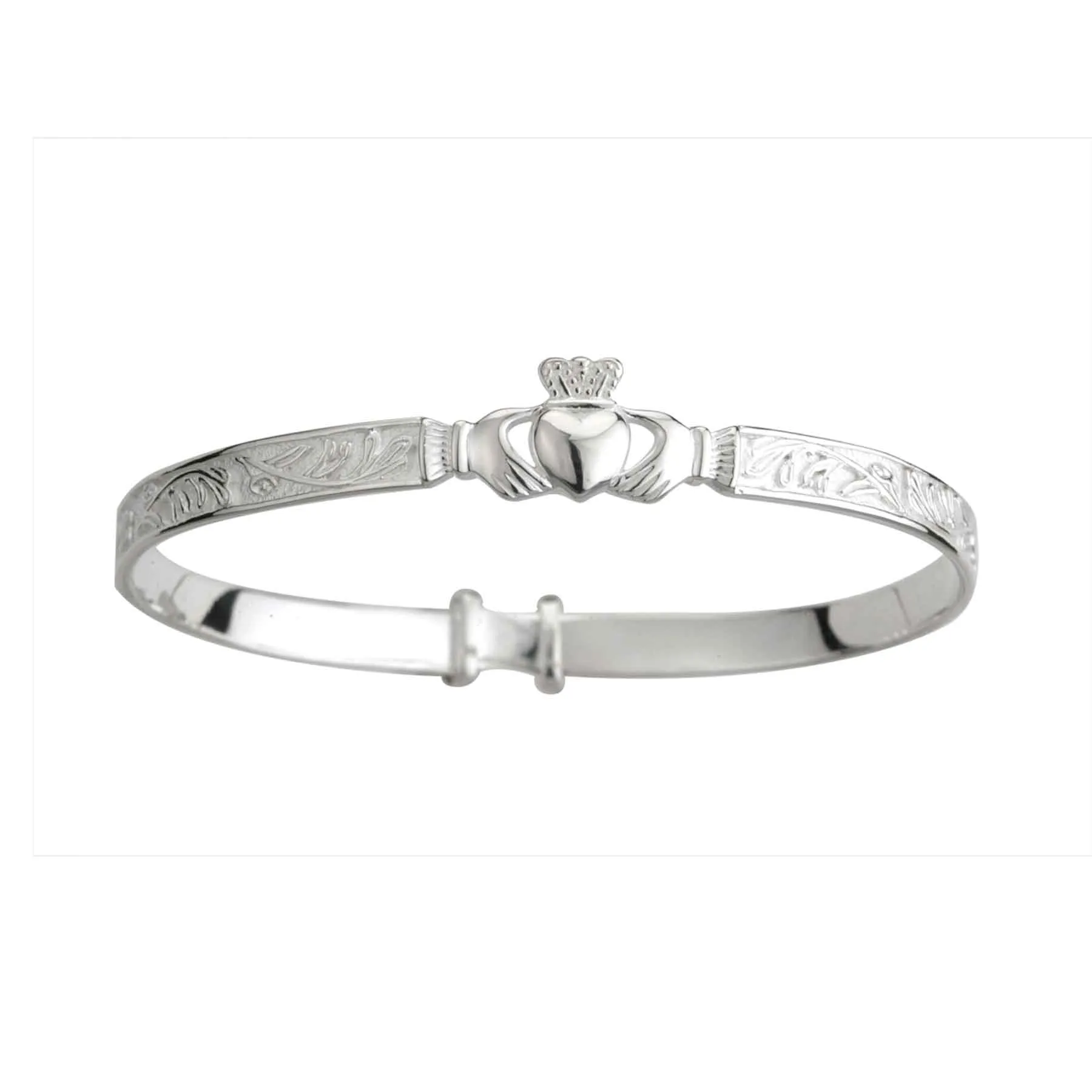 Silver Claddagh Bangle- Baby