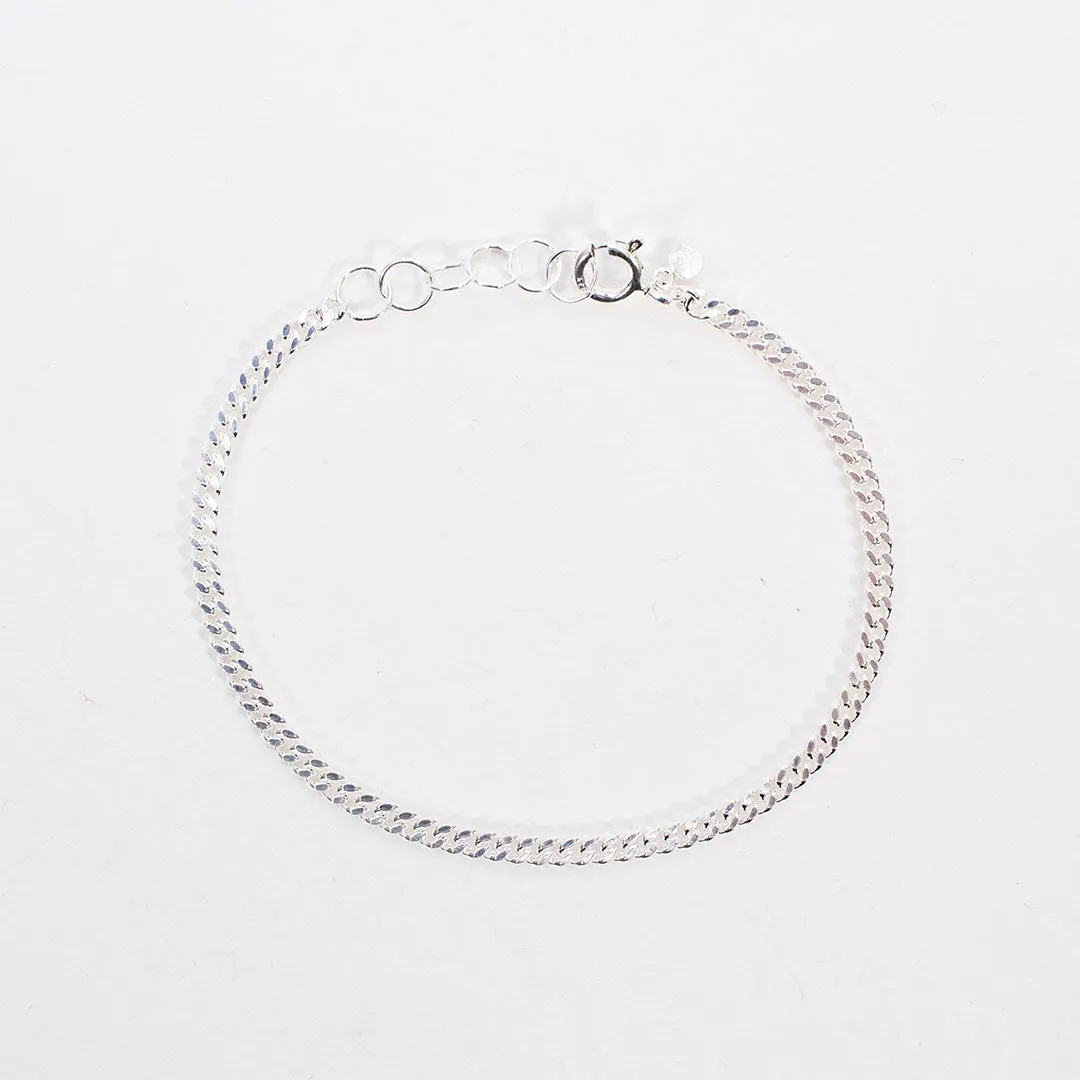 Silver Curb Chain Bracelet