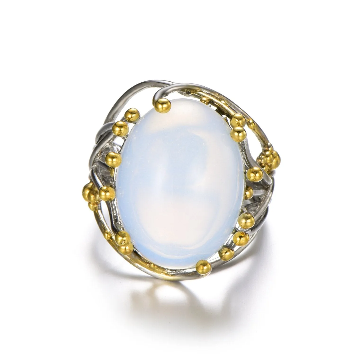 Silver Moonstone Ring