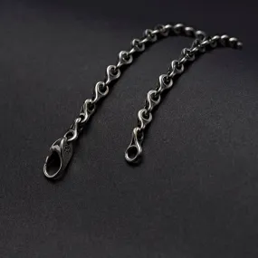 Silver Teardrop Chain Bracelet