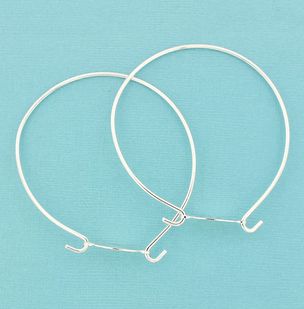 Silver Tone Hook Bangle - 60mm - 1 Bangle - N553