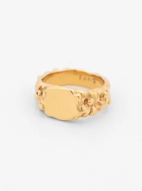 Small Roca Signet Ring Gold