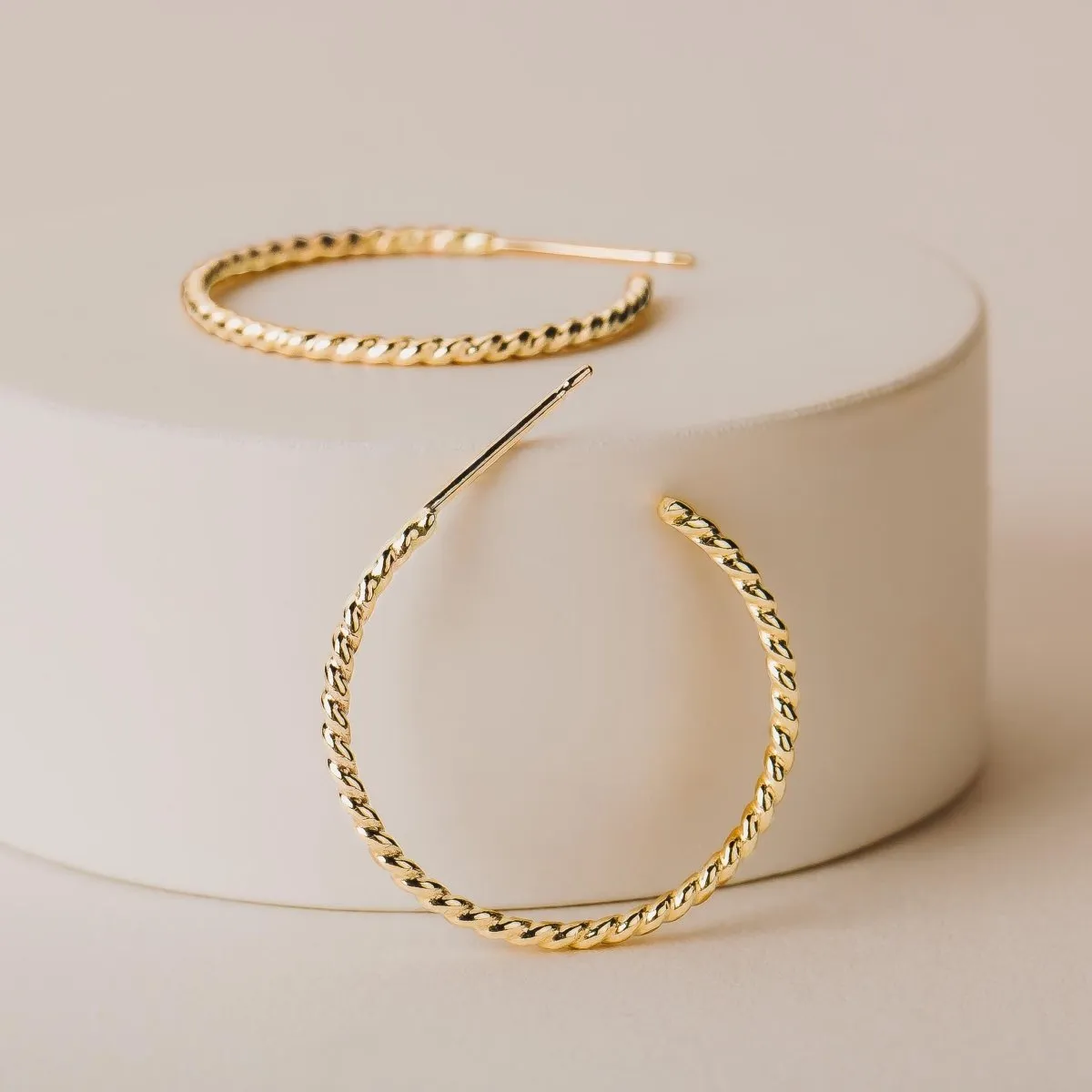 Small Twist Hoop Earrings