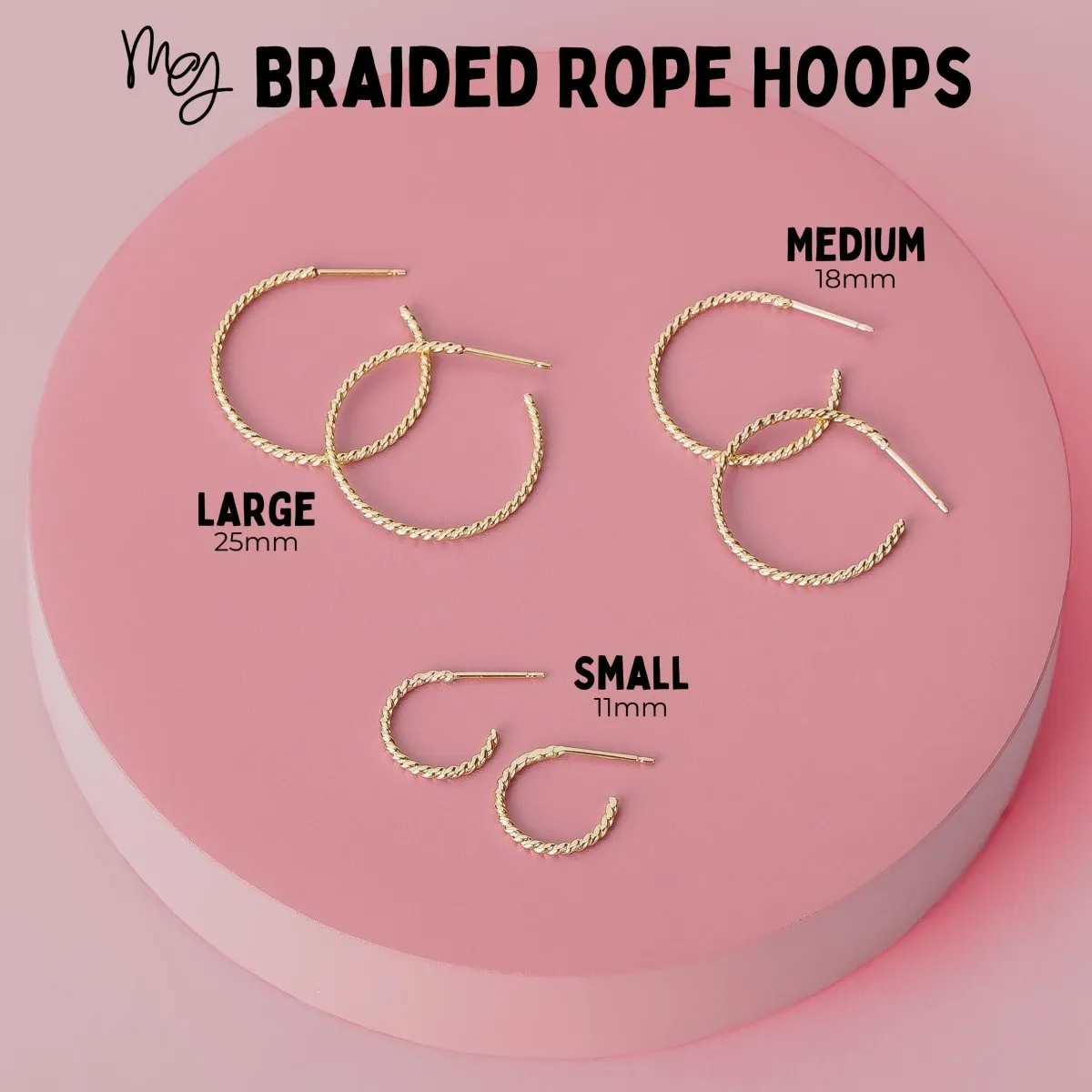 Small Twist Hoop Earrings