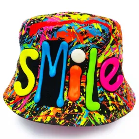 SMILE RAVE HAT BLACK MULTI