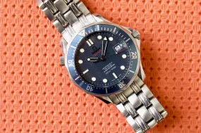 SOLDOUT: OMEGA SEAMASTER BOND 300 Co-Axial Chronometer 2220.80 Automatic WAVE Dial Box and Papers