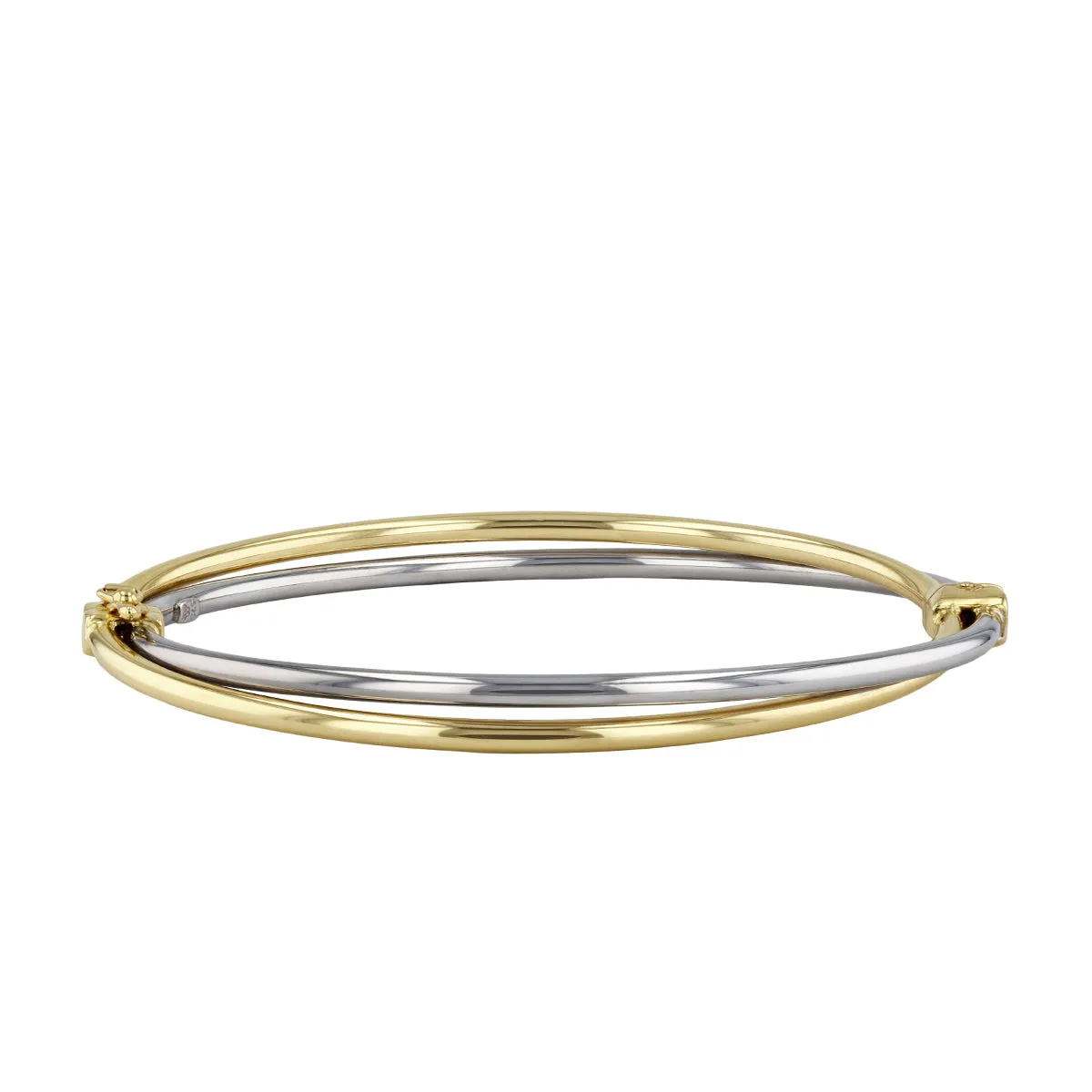 Soleil Collection Double Row Bangle | 9K Solid Bi-Metal