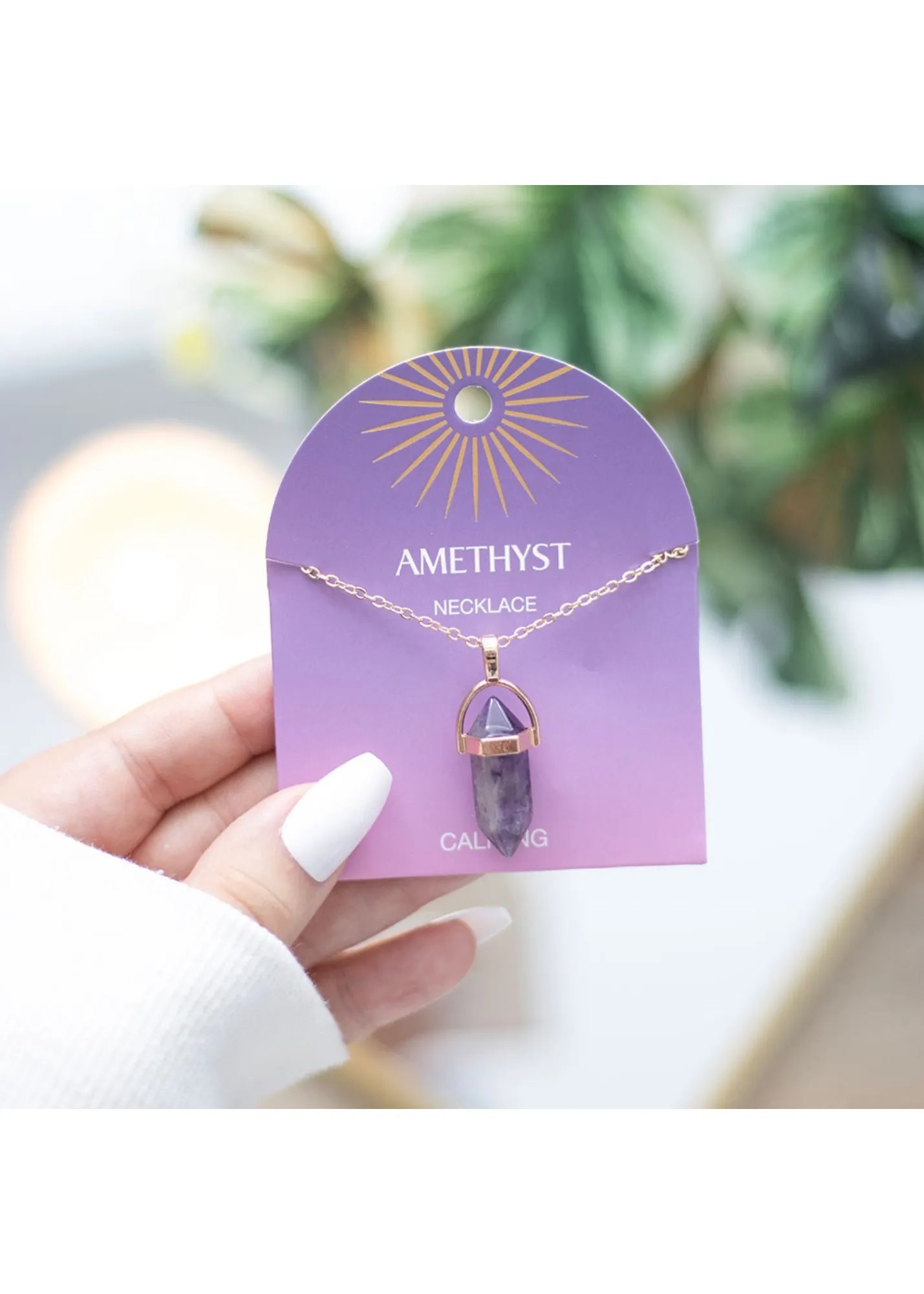 Something Different - Amethyst Crystal Pendant Necklace