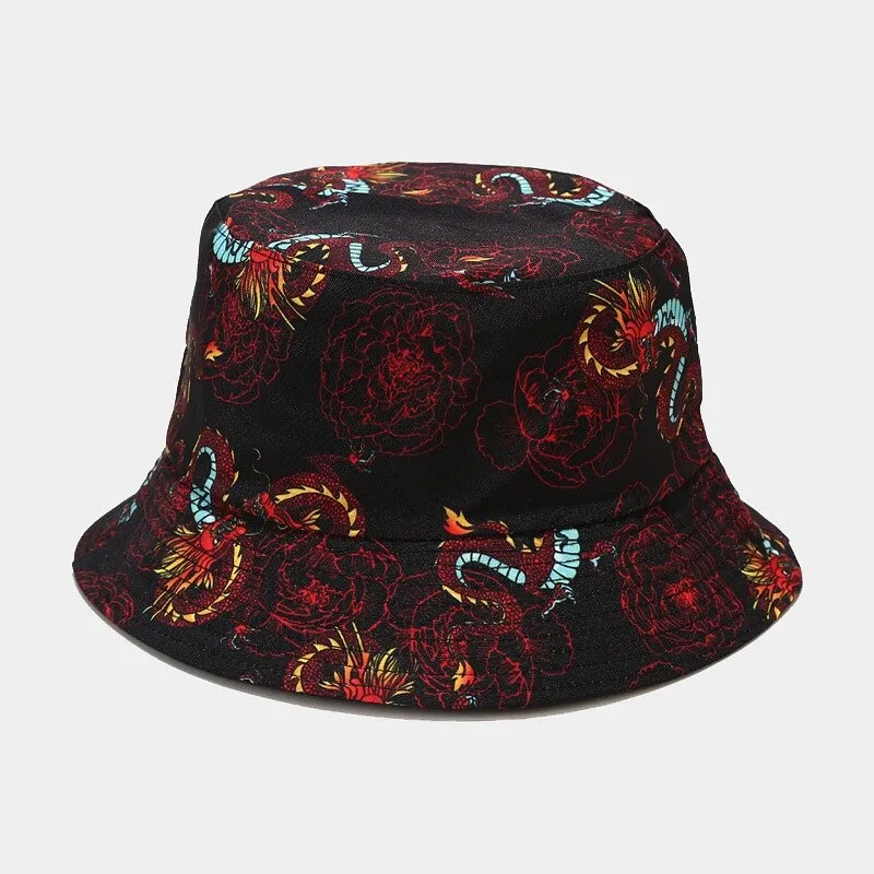 Spring Summer Blue Sky Clouds Flame Bucket Hat for Men Women Outdoor Fashion Hip Hop Fishman Hat Bob Boys Girls Travel Panama