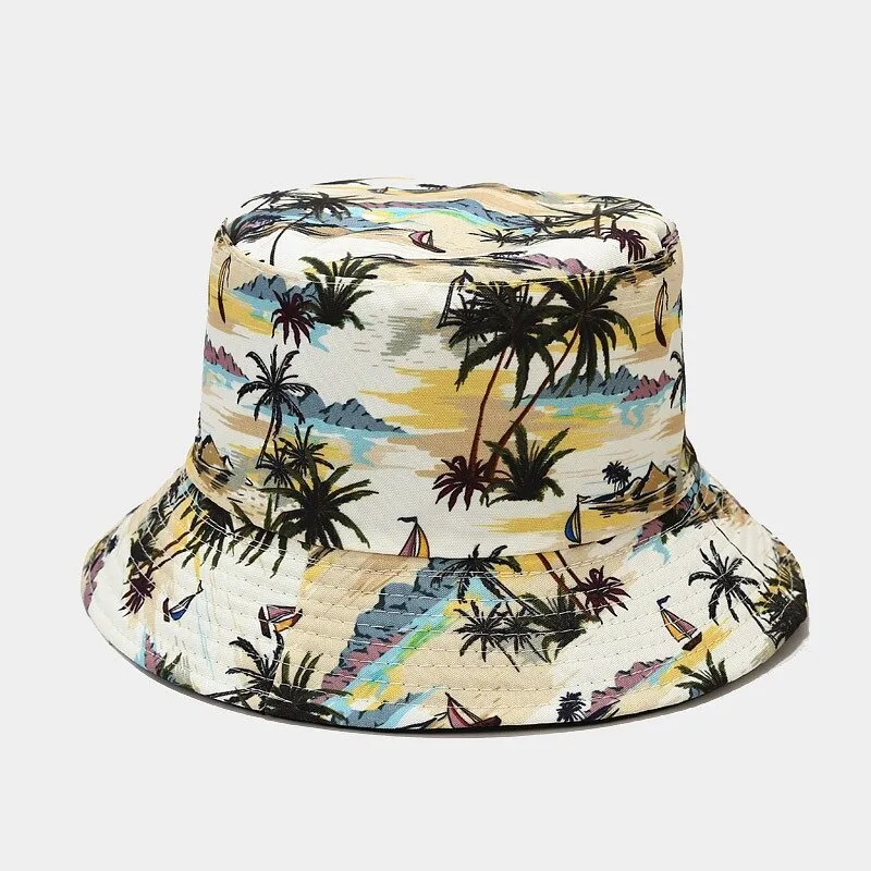 Spring Summer Blue Sky Clouds Flame Bucket Hat for Men Women Outdoor Fashion Hip Hop Fishman Hat Bob Boys Girls Travel Panama