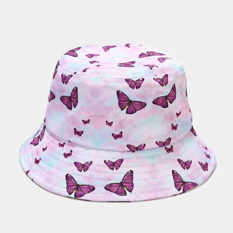 Spring Summer Blue Sky Clouds Flame Bucket Hat for Men Women Outdoor Fashion Hip Hop Fishman Hat Bob Boys Girls Travel Panama