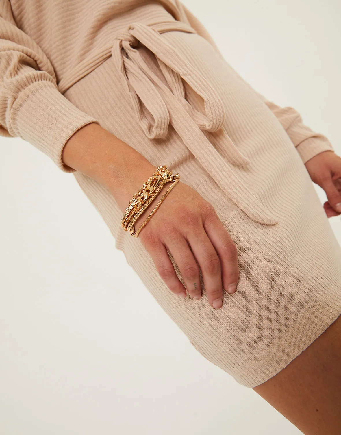 Statement Layered Bracelet Set