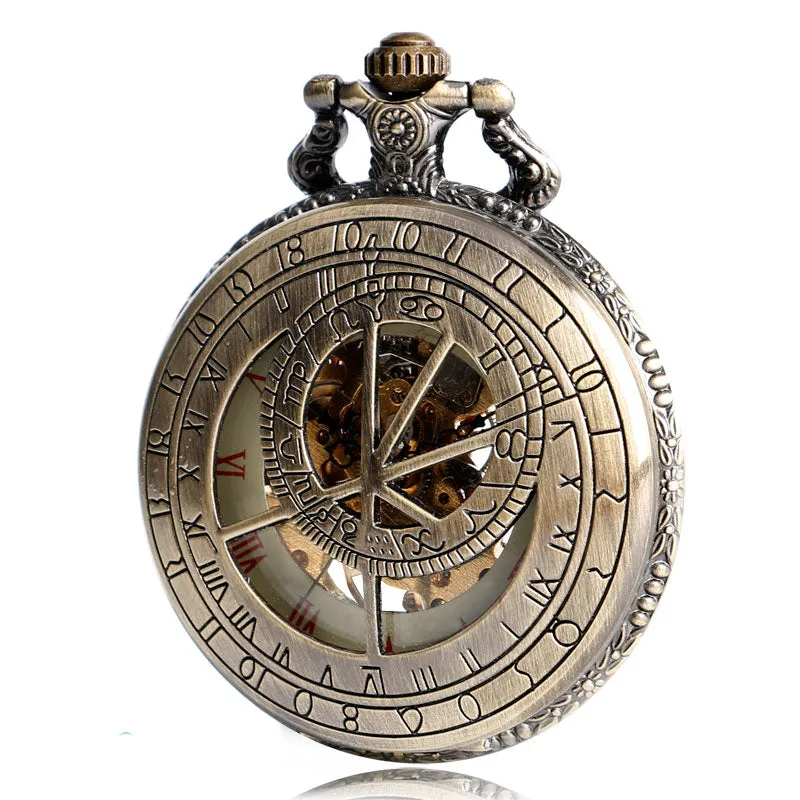 Steampunk Mechanical Hand-Wound Pocket Watch