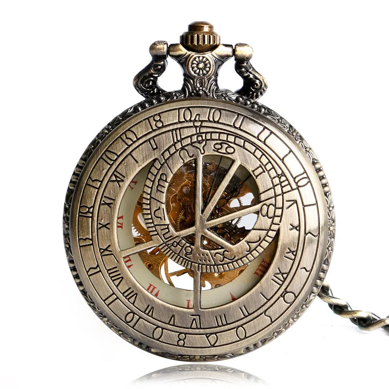 Steampunk Mechanical Hand-Wound Pocket Watch